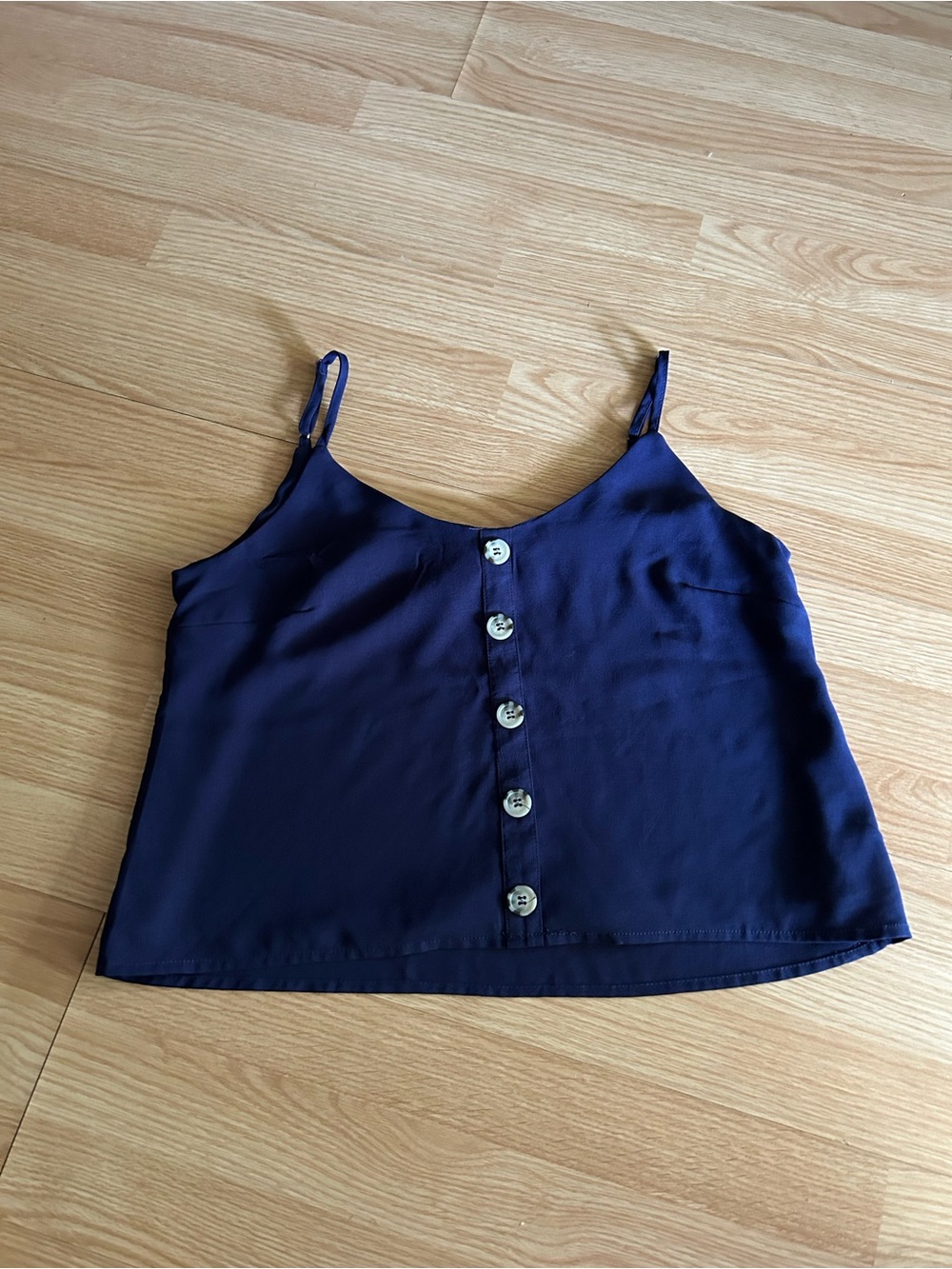 Charlotte Russe Navy Boxy Relaxed Tank Medium